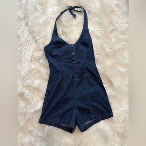 G by Guess denim shorts jumpsuit